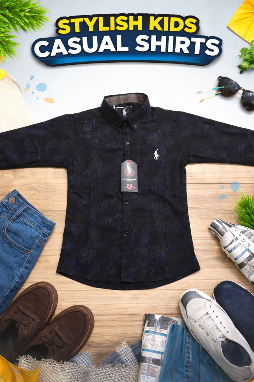 Boy's Premium Fine Cotton Printed Shirt || Grand Summer Sale