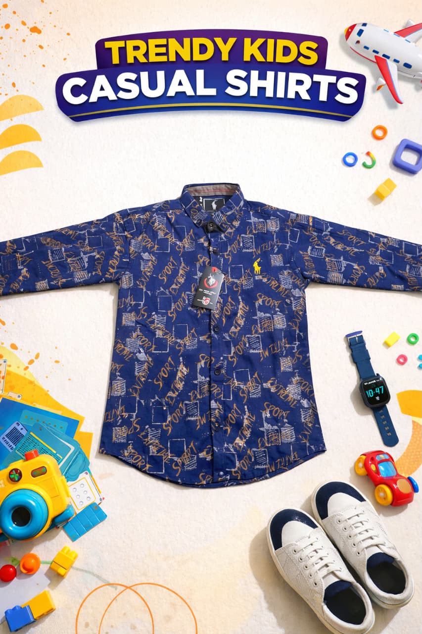 Boy's Premium Fine Cotton Printed Shirt || Grand Summer Sale