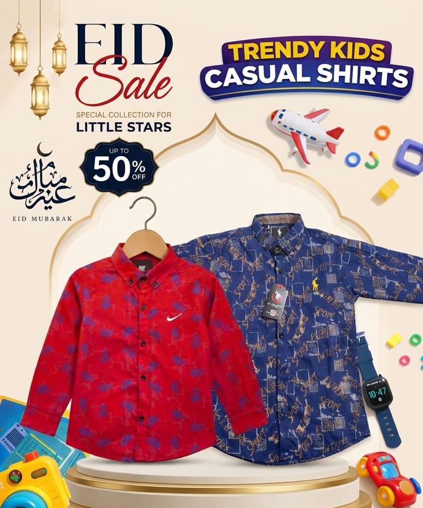 Boy's Premium Fine Cotton Printed Shirt || Bundle Pack of 2 shirts